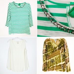 Chico’s size 1 - Set of 3 Print & Embellished Tops